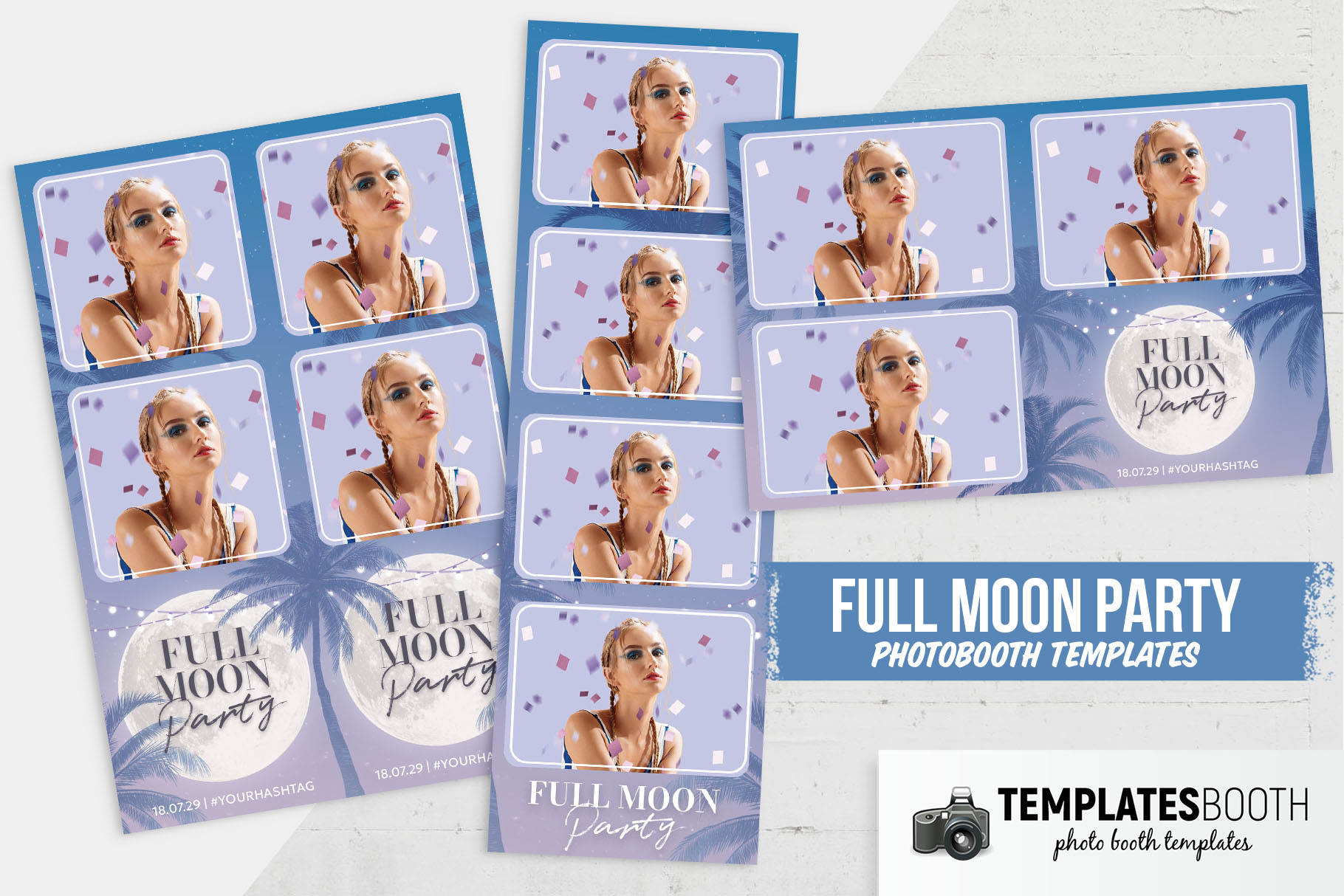 Full Moon Party DSLR Booth Template