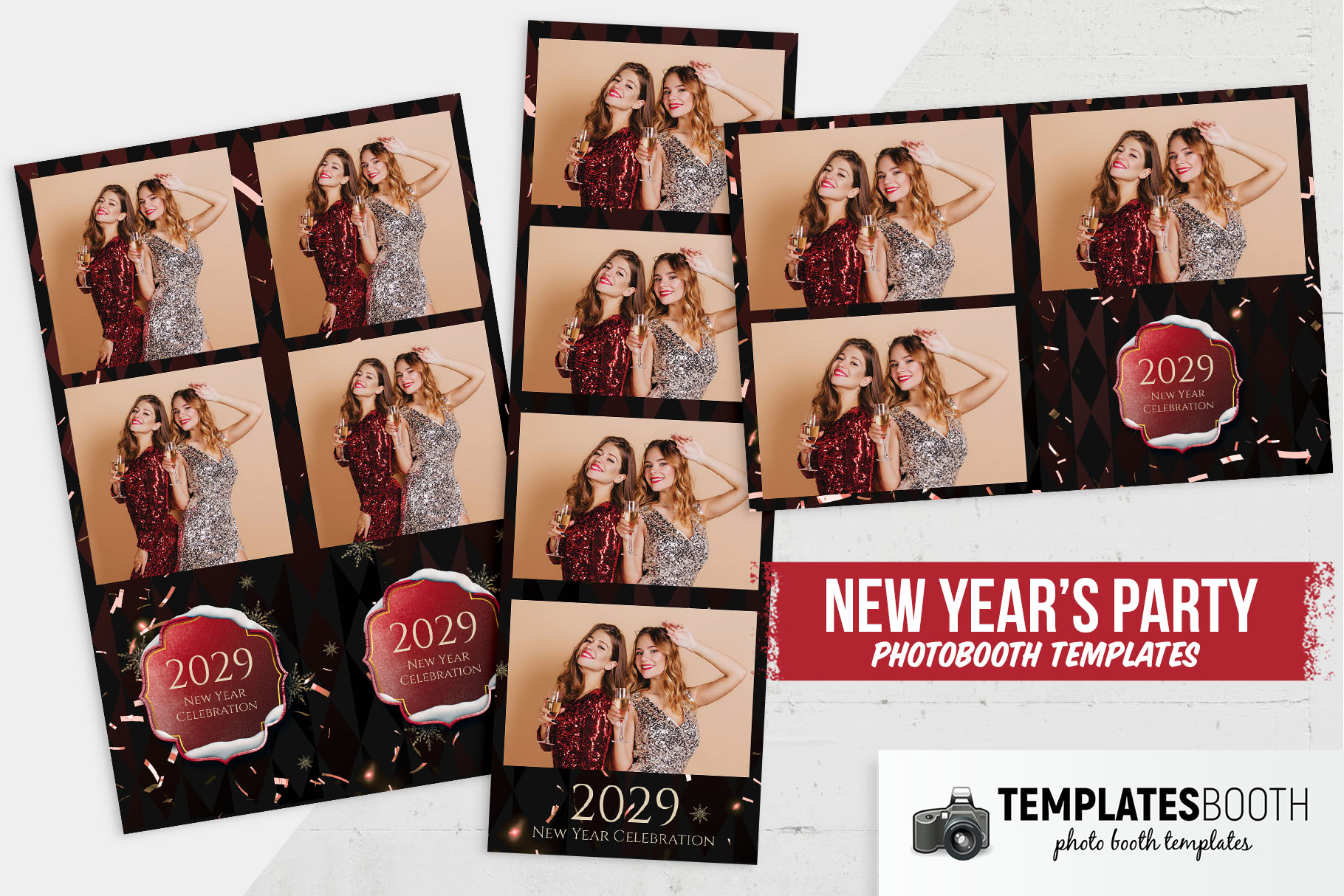 Festive NYE DSLR Booth Template