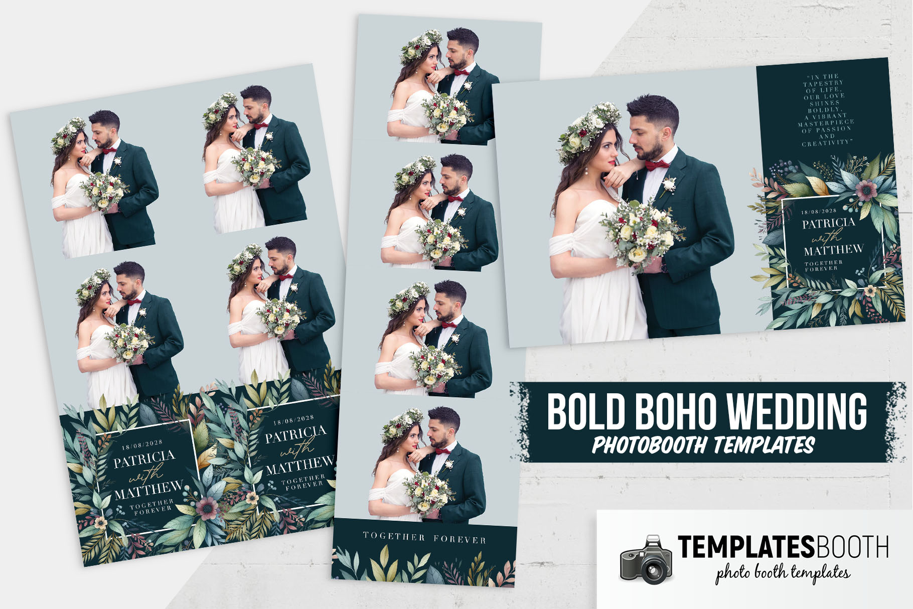 Bold Boho Wedding DSLR Booth Template