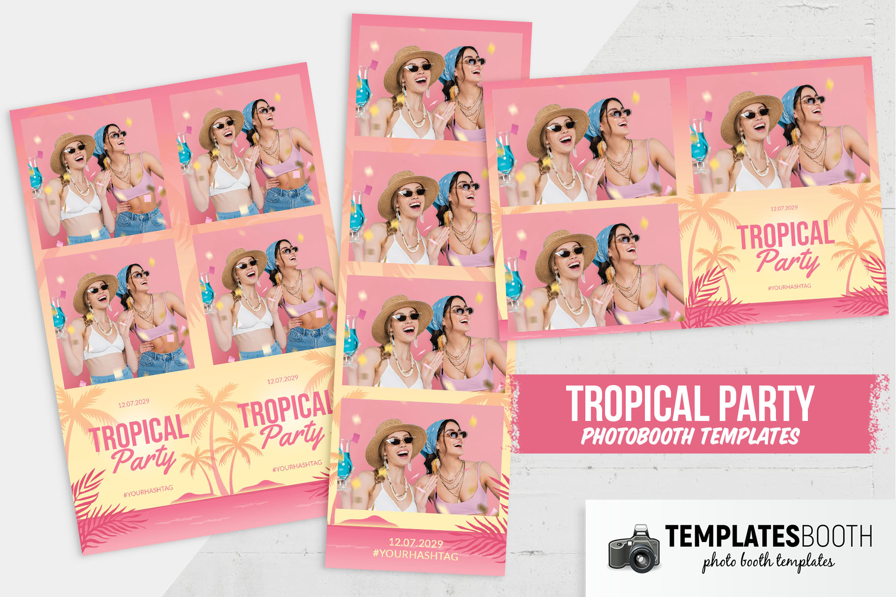 Tropical Party DSLR Booth Template