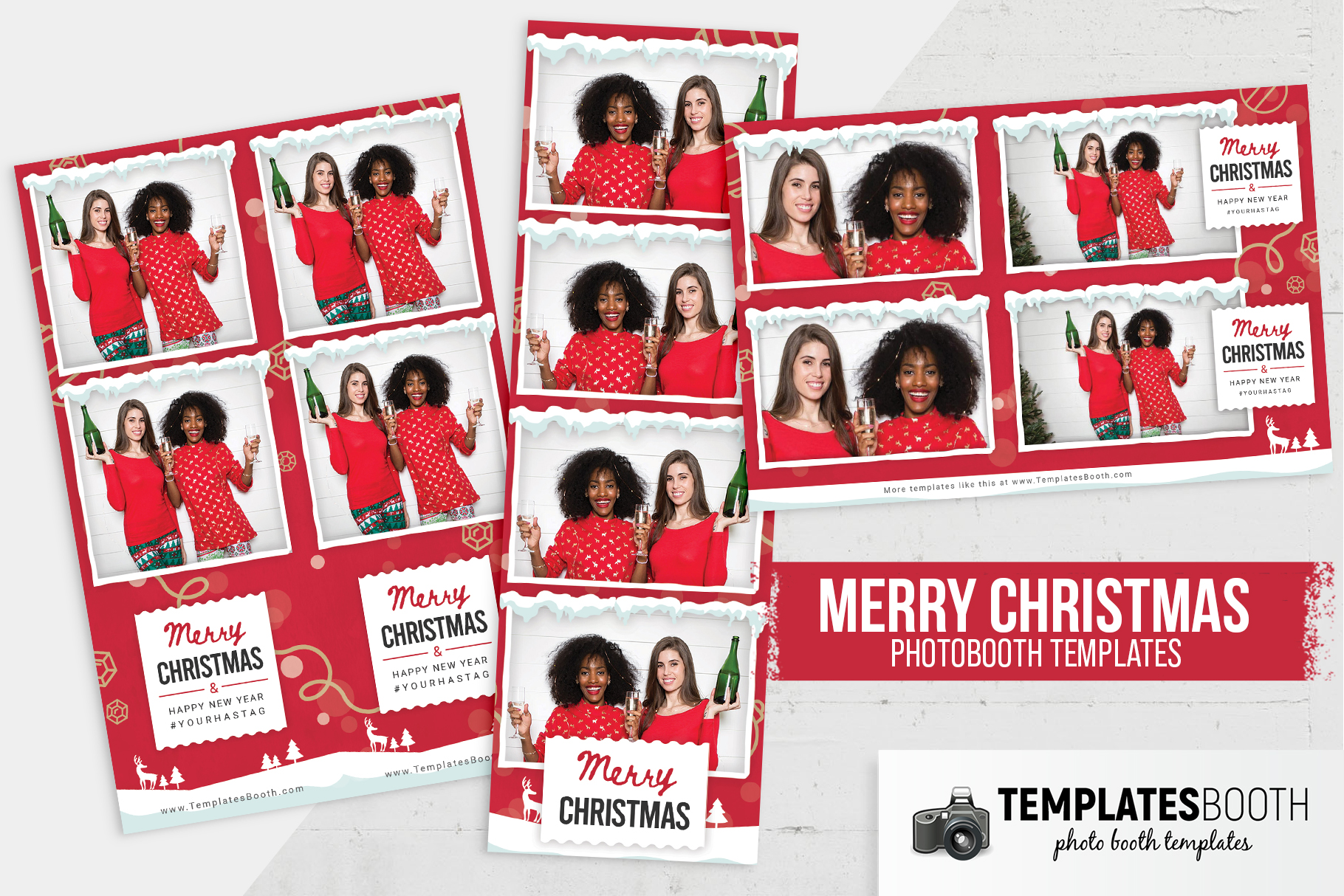 Merry Christmas DSLR Booth Template