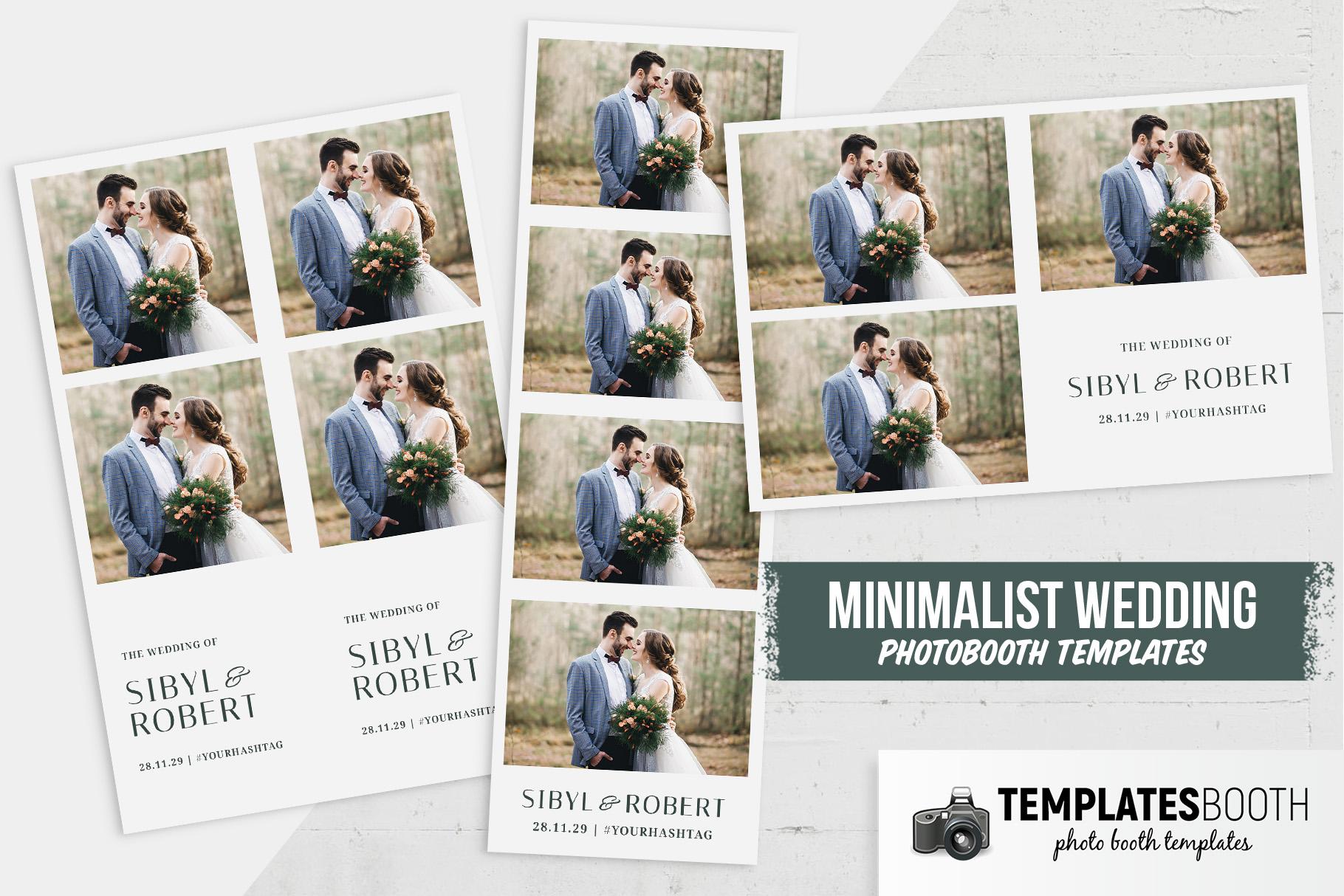 Petite Typographic DSLR Booth Template