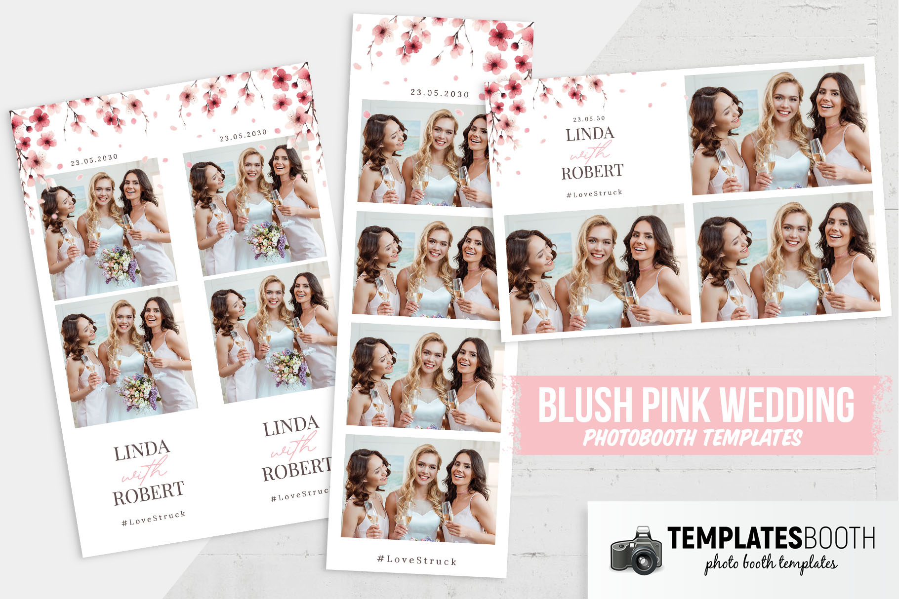Pink Blossom DSLR Booth Template