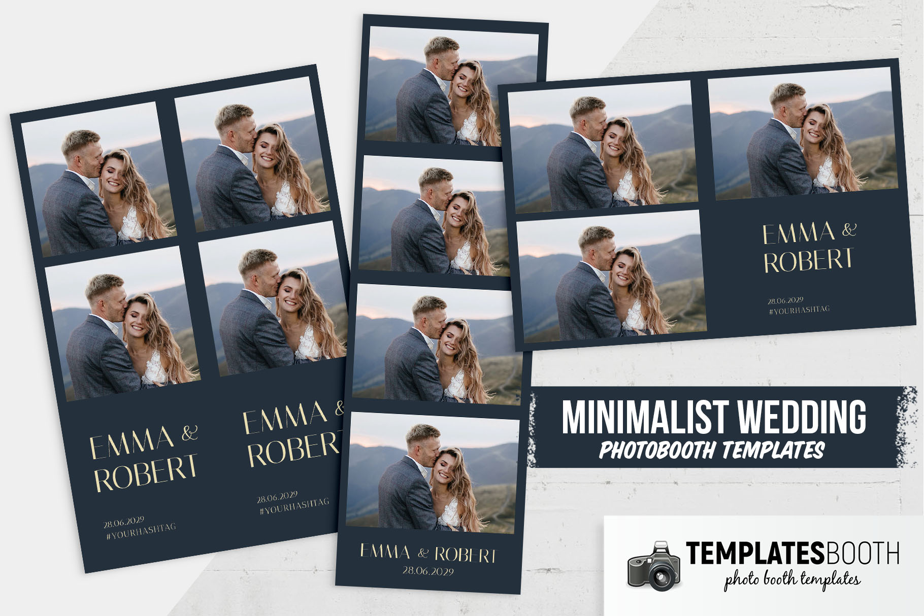 Slate Blue DSLR Booth Template